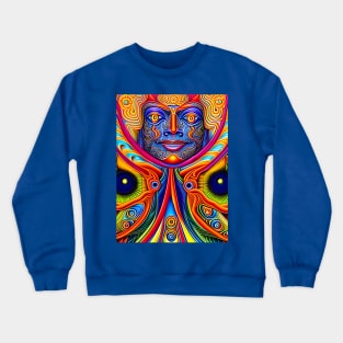 Dosed in the Machine (9) - Trippy Psychedelic Art Crewneck Sweatshirt